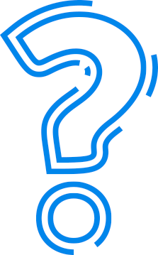 Imagen de una interrogante azul